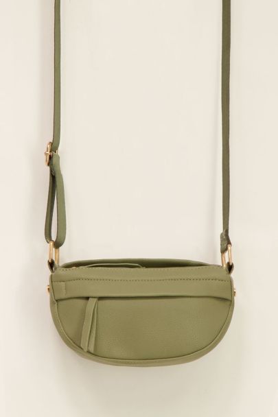 Dunkelgrüne Crossbody-Tasche mit Extrafach