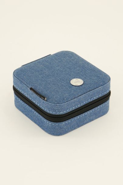 Square denim jewellery case | My Jewellery