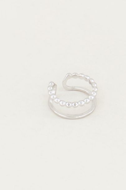 Ear cuff dubbele ring, nep oorbellen