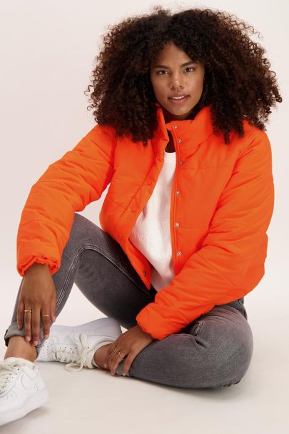 Fel oranje puffer jacket