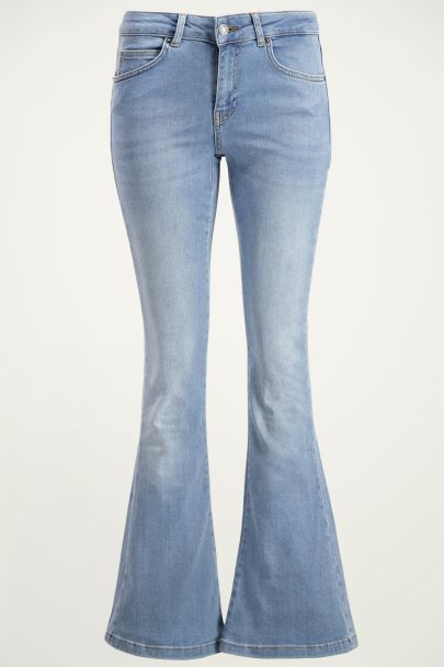 duurzame zwarte flared jeans fl hazen black