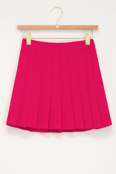 Fuchsia rok geplooid