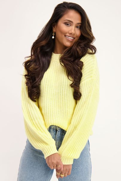Yellow knit sweater