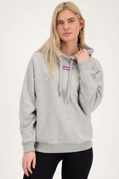 Grauer Hoodie "Emmène-moi à Paris"