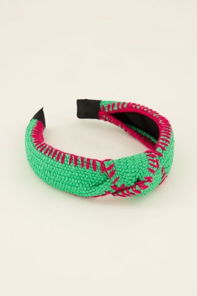Zigzag green print headband | My Jewellery