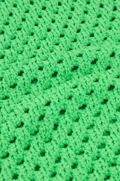 Green open-knit spencer