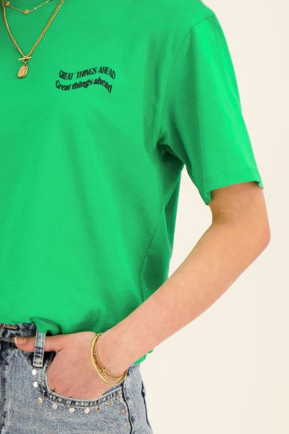 T-shirt vert motif vagues