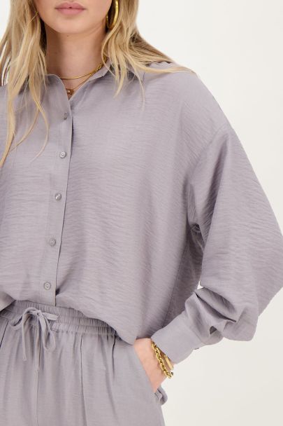 Grey blouse linen look