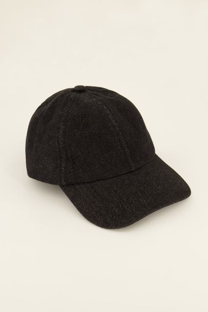 Graue Denim-Cap "Au Revoir"