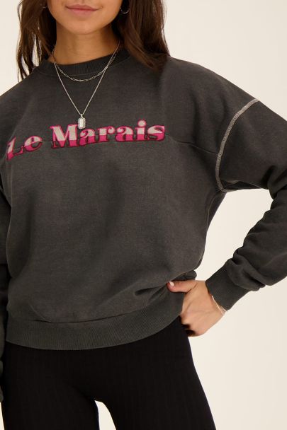 Sweat gris anthracite Le Marais