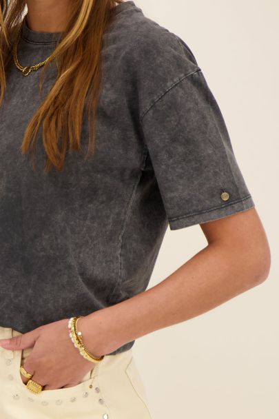 Graues T-Shirt stonewash