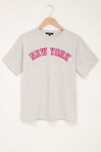 Graues T-Shirt New York