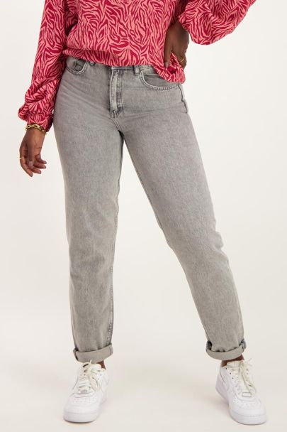 Grijze mom jeans