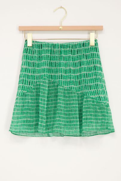 Green tie-dye skirt