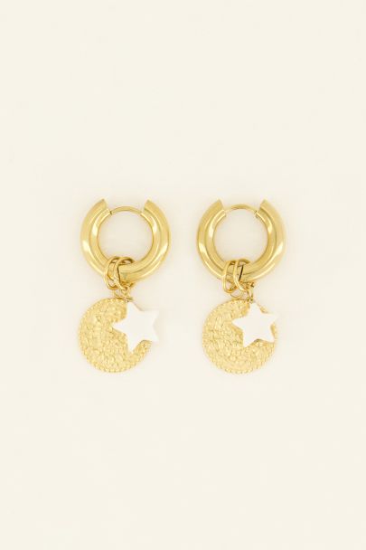 Oorringen met muntje & ster | My Jewellery