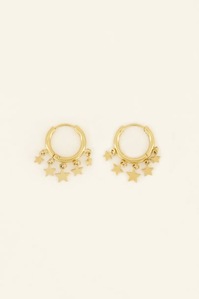 Oorringen met kleine ster bedels | My Jewellery