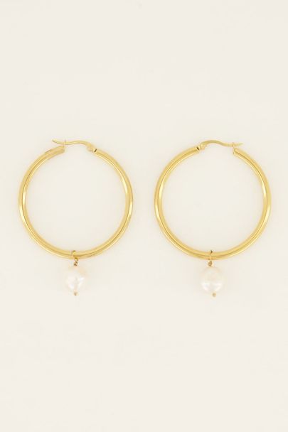 Hoop earrings with Pure Love charm | My Jewellery