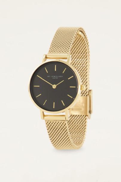 Rond horloge zwarte wijzerplaat | Horloge | My Jewellery
