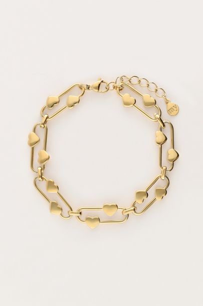 Iconic Armband mit Ovalen und Herzchen