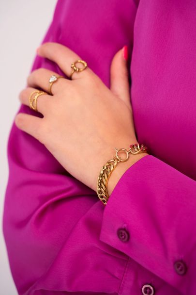 Iconic chain bracelet with round clasp