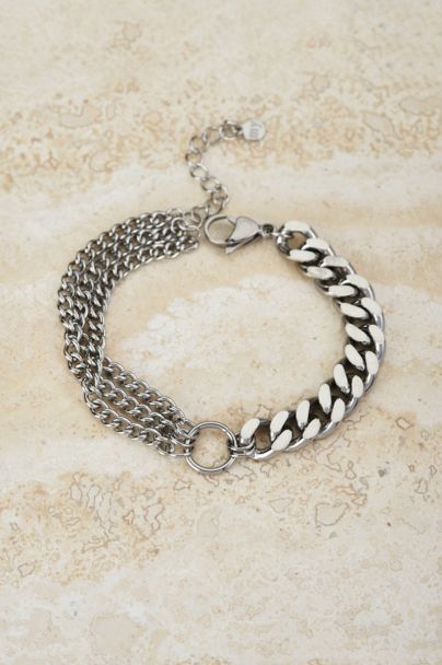 Iconic narrow & wide chain bracelet