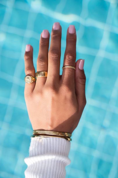 Iconic smalle ring met bolletjes