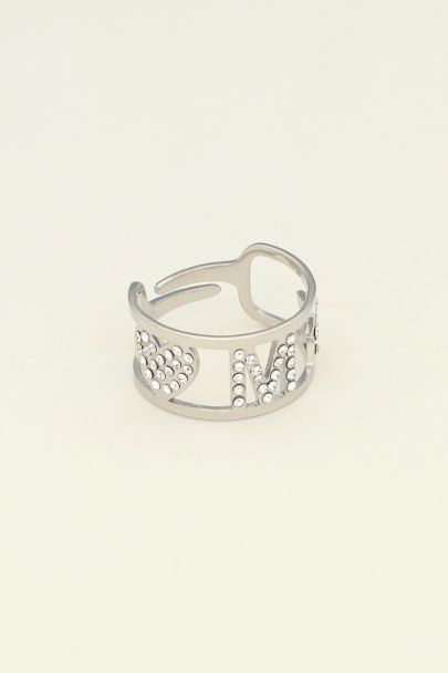 Bague ajustable à initiale