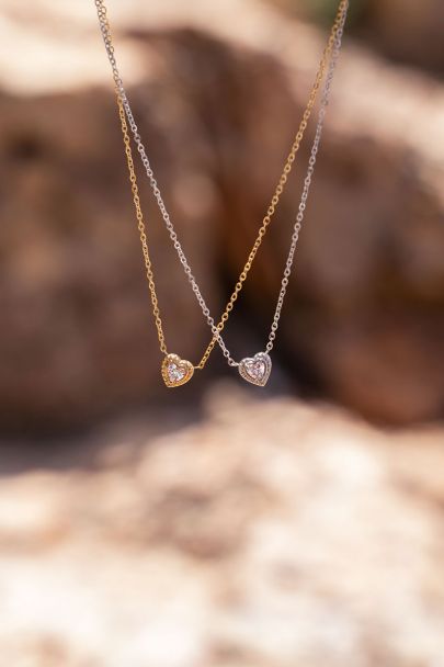 Ketting hartje strass