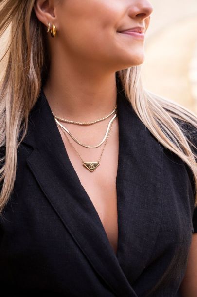 Flat chain necklace thin