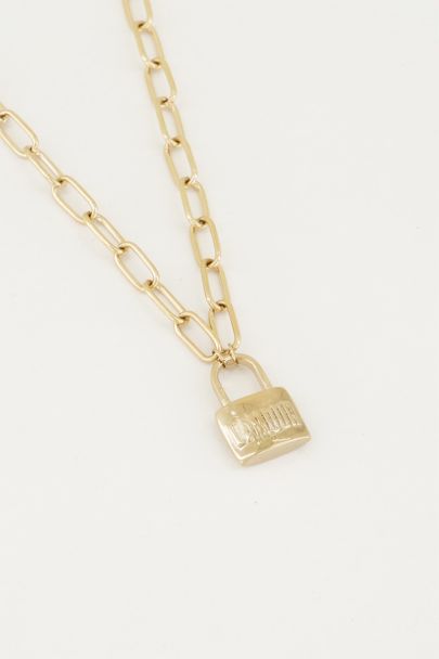 Chain necklace with L’amour, charm necklace