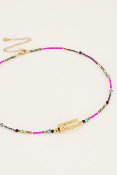 Bead necklace with La Chance charm