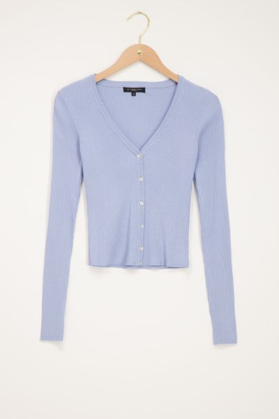 Light blue ribbed cardigan