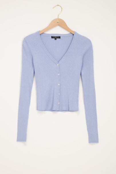 Light blue ribbed cardigan