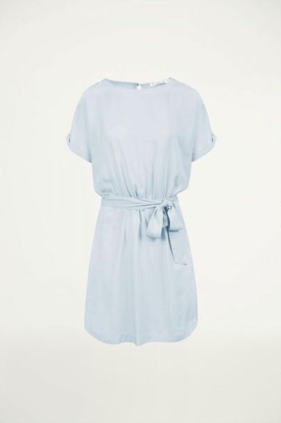 Lichtblauwe jurk met open rug, comfy dress