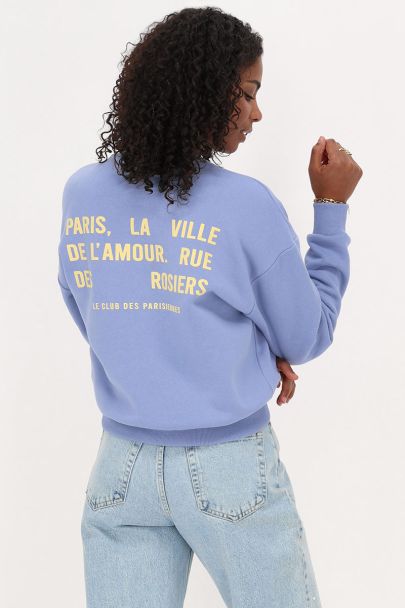 Light blue sweater "Paris la ville de l'amour"