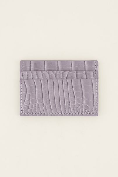 Light purple crocodile print card holder