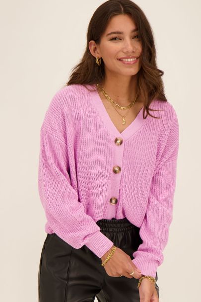 Light pink knitted cardigan