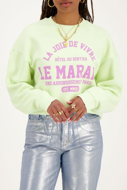 Light green sweatshirt ''Le Marais''
