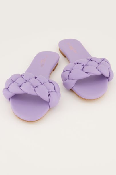 Lilac flip flop braided