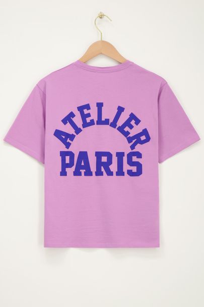 Lila T-shirt "Atelier Paris"