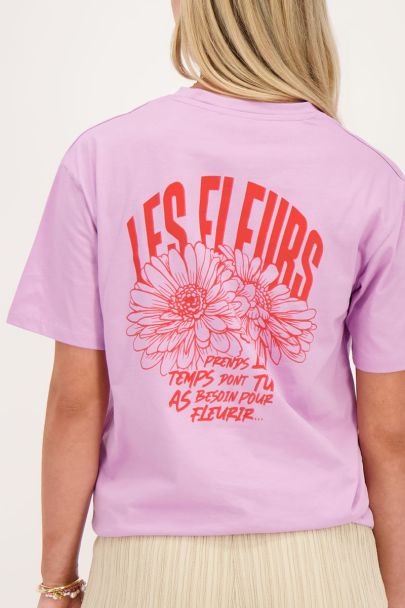 Lilac Les fleurs T-shirt
