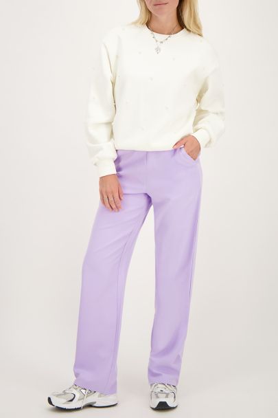 Pantalon lilas élastique