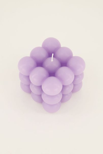 Lila grote bubble kaars