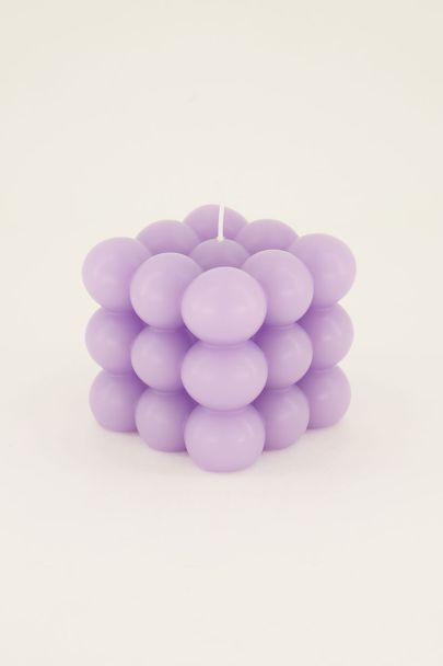 Lila grote bubble kaars