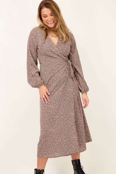 Robe maxi avec motif bohéme multicolore