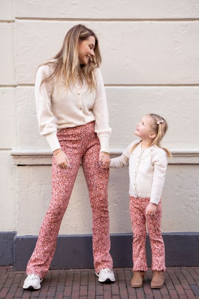 Mini-me beige vestje met kraag