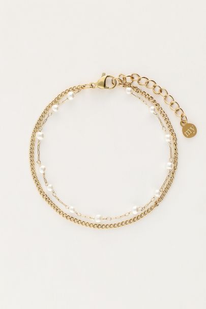 Bracelet double minimaliste avec des perles 