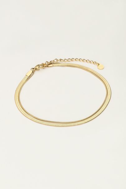 Minimalist double chain link anklet