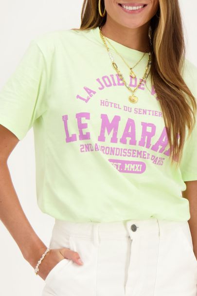 Light green T-shirt ''Le Marais''