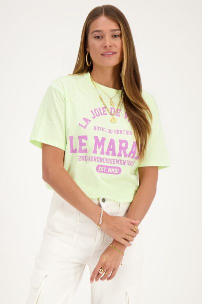 T-shirt vert clair ''Le Marais''